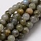 Natural Labradorite Round Beads Strands, 6mm, Hole: 1mm, about 57~60pcs/strand, 15 inch