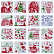 16Pcs 16 Styles Christmas PET Plastic Hollow Out Drawing Painting Stencils Templates, Square with Christmas Theme Pattern, Mixed Shapes, 130x130x0.2mm, 1pc/style