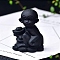 Natural Obsidian Ornament Home Desktop Decoration Craft, Monkey, 60mm