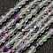 Natural Fluorite Beads Strands, Faceted, Round, 2mm, Hole: 0.5mm, about 178pcs/strand, 15.3 inch(39cm)