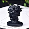 Natural Obsidian  Ornament Home Desktop Decoration Craft, Lion, 60mm