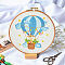 DIY Display Decoration Embroidery Kit, Including Embroidery Needles & Thread, Cotton Fabric, Giraffe Pattern, 181x154mm