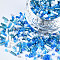 Glass Seed Beads, Mixed Style, Mixed Shapes, Dodger Blue, 1~7x2~4mm, Hole: 0.7~1mm, about 450g/pound