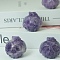 Natural Lepidolite Carved Healing Skull Figurines, Reiki Energy Stone Display Decorations, 35mm