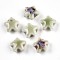 Handmade Porcelain Beads, Star, Bisque, 13.5x15x7.5mm, Hole: 2mm