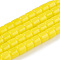 Opaque Solid Glass Bead Strands, Column, Yellow, 5~5.5x4~4.5mm, Hole: 1.4mm, about 95~99pcs/strand, 15.28 inch~39.3 inch(38.8~39.3cm)