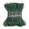 10 Skeins 12-Ply Metallic Polyester Embroidery Floss, Glitter Cross Stitch Threads for Craft Needlework Hand Embroidery, Friendship Bracelets Braided String, Sea Green, 0.8mm, about 8.75 Yards(8m)/skein