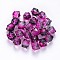 Two Tone Transparent Spray Painted Acrylic Beads, Polygon, Orchid, 10x10x9.5mm, Hole: 1.8mm, about 930pcs/500g