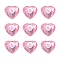 Imitation Taiwan Acrylic Rhinestone Cabochons, Flat Back & Faceted, Heart, Pearl Pink, 16x16x3mm