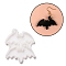 DIY Bat Pendants Silhouette Silicone Molds, Resin Casting Molds, For UV Resin, Epoxy Resin Jewelry Making, Halloween Theme, White, 50x56x4mm, Hole: 3mm, Inner Diameter: 29x44mm