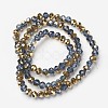 Electroplate Transparent Glass Beads Strands EGLA-A034-T2mm-O02-2