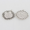 Tibetan Style Alloy Pendant Cabochon Settings TIBEP-N003-63AS-2