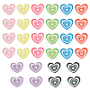 32Pcs 8 Colors Transparent Acrylic Pendant MACR-HY0001-03-1