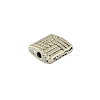 Tibetan Style Alloy Square Carved Stripes Beads LS-TIBEB-5602-AS-FF-2