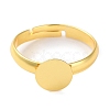 Rack Plating Adjustable Brass Ring Findings LS-KK-F090-08G-02-2