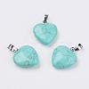Synthetic Turquoise Pendants G-G956-B09-FF-1