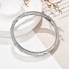 Brass Micro Pave Cubic Zirconia Hinged Bangles for Women BJEW-D313-02P-5
