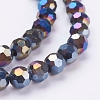 1 Strand Electroplate Glass Beads Strands X-EGLA-J042-6mm-AB01-3