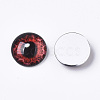 Flat Back Glass Cabochons GGLA-R023-6mm-01-3