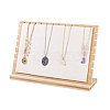 Detachable Bamboo Slant Back Necklace Display Stands NDIS-WH0001-17-7