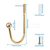 Zinc Alloy U Shape Hook Hangers Curtain SW-TAC0002-07C-4