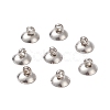 304 Stainless Steel Bead Cap Pendant Bails X-STAS-G224-24P-10-1