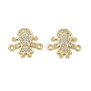 Brass Micro Pave Colorful Cubic Zirconia Connector Charms for Jewelry Making CU-CBAAA59-01G-03-1