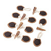 5 Pairs Resin Buttons BUTT-TA0001-48D-3