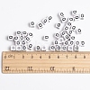 White Cube Letter Acrylic Beads X-PL37C9308-Q-4