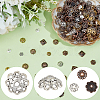 300Pcs 15 Styles Tibetan Style Alloy 4-Petal Bead Caps TIBE-PA0001-21-7