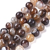 Natural Striped Agate/Banded Agate Beads Strands G-G582-10mm-55-1