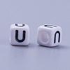 Acrylic Horizontal Hole Letter Beads PL37C9308-U-2