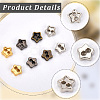 200Pcs 4 Colors Alloy Buttons BUTT-CY0001-13-5