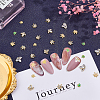 7-style Custom Maple Leaf Alloy Rhinestone Nail Art Studs Cabochons MRMJ-WH0072-74-2