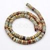 Flat Round/Disc Synthetic Aqua Terra Jasper Beads Strands G-N0160-02-3x6-3