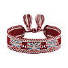 Butterfly Adjustable Polyester & Alloy & Resin Enamel & Rhinestone Slider Bracelets FS-WG9985D-08-1