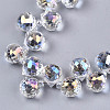 Transparent Glass Beads Strands GLAA-T006-14F-3