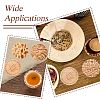 5Pcs 5 Colors Wood Coaster AJEW-CJ0001-67-7