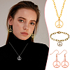 100Pcs 5 Colors Zinc Alloy Pendants FIND-GA0008-23-5