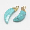 Synthetic Turquoise Pendants G-Q494-80B-2