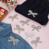 8pcs Glass Rhinestone Iron on/Sew on Patches DIY-FG0007-65-4