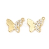 Brass Micro Pave Clear Cubic Zirconia Pendants CU-CBAFB7D-02G-1