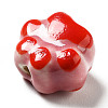 Handmade Printed Porcelain Beads PORC-F005-02D-3