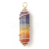 7 Chakra Gemstone Double Terminal Pointed Pendants PALLOY-TA00057-02-1