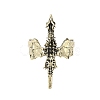 Dragon Alloy Open Cuff Rings for Women Men RJEW-A045-02AB-2