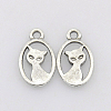Tibetan Style Alloy Kitten Pendants LS-TIBEP-R219-AS-LF-1