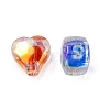 UV Plating Rainbow Iridescent Acrylic Beads OACR-F004-05-2