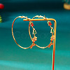 Alloy Enamel Christmas Tree Hoop Earrings FS-WG05549-07-1
