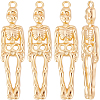 10Pcs Halloween Themed Brass Pendants KK-BBC0015-68C-1