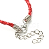 Trendy Braided Imitation Leather Bracelet Making BJEW-YW0001-09-3